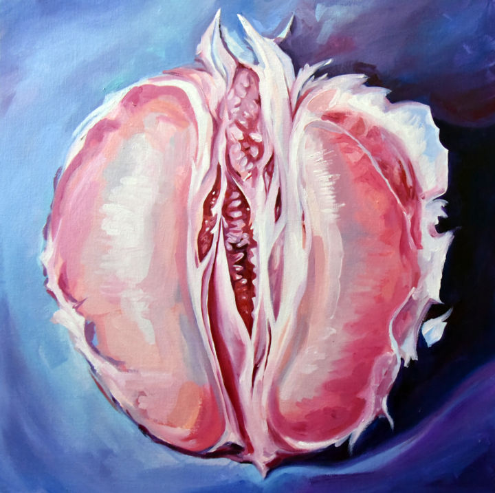 Just Grapefruit 绘画, 19.7x19.7 in