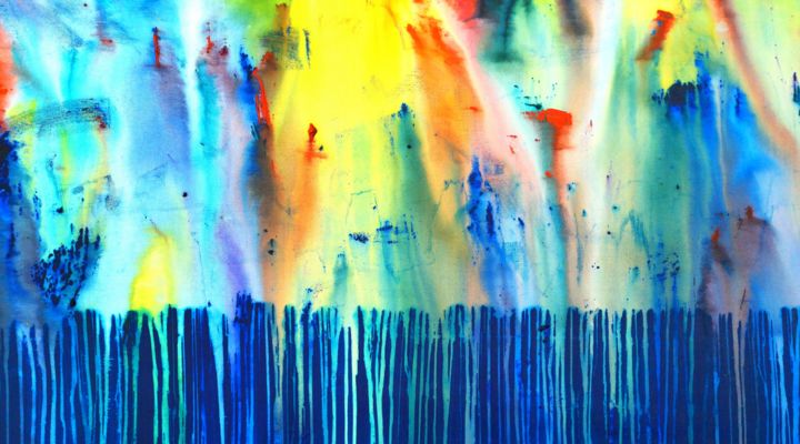 Painting titled "A Crush on Color (#…" by Carla Sá Fernandes, Original Artwork, Acrylic Mounted on Wood Stretcher frame