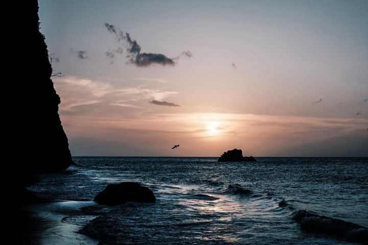 Photography titled "Sunset - Le prêcheur" by Anais Delphin, Original Artwork, Digital Photography