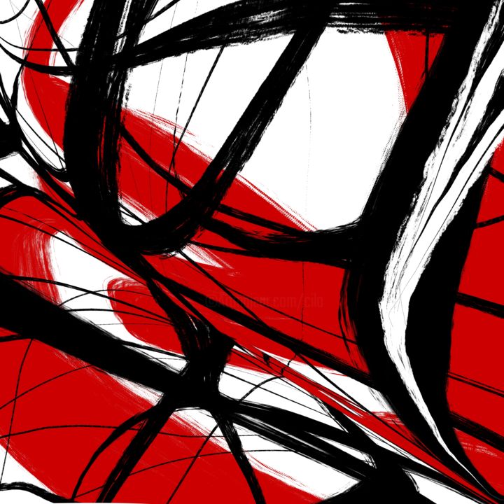 Digital Arts titled "Love for Black and…" by Cila, Original Artwork, Digital Painting