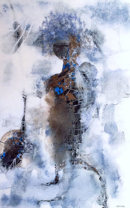 LE VOYAGE DE HILLA 绘画, 78.7x48 in