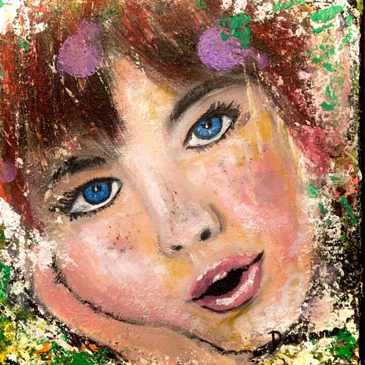 Painting titled "Jennifer" by Daciana, Original Artwork, Acrylic