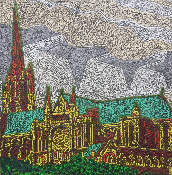Peinture intitulée "ARCHA CEDERIS" par Marjinal Artiste Peintre Décalé Français, Œuvre d'art originale, Acrylique