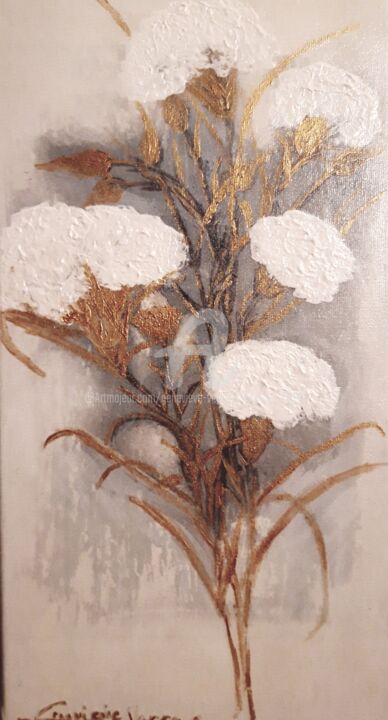 Peinture intitulée "Flavus-Albus" par Geneviève  Vacca-Giachero, Œuvre d'art originale, Acrylique Monté sur Châssis en bois