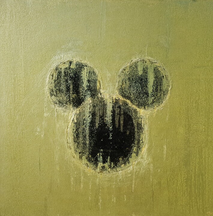Money kills the mouse 绘画, 31.5x31.5 in