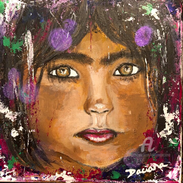 Malerei mit dem Titel "Jaanvi-as precious…" von Daciana, Original-Kunstwerk, Acryl