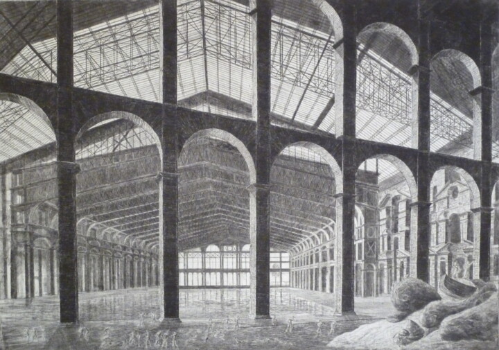 la piscine Printmaking, 19.7x28.4 in