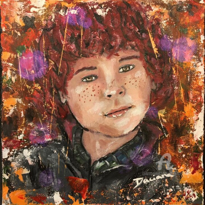 Malerei mit dem Titel "Jack" von Daciana, Original-Kunstwerk, Acryl