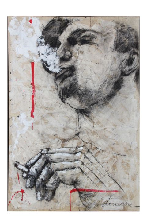 "HUMO" başlıklı Tablo Agnes Druenne tarafından, Orijinal sanat, Pastel