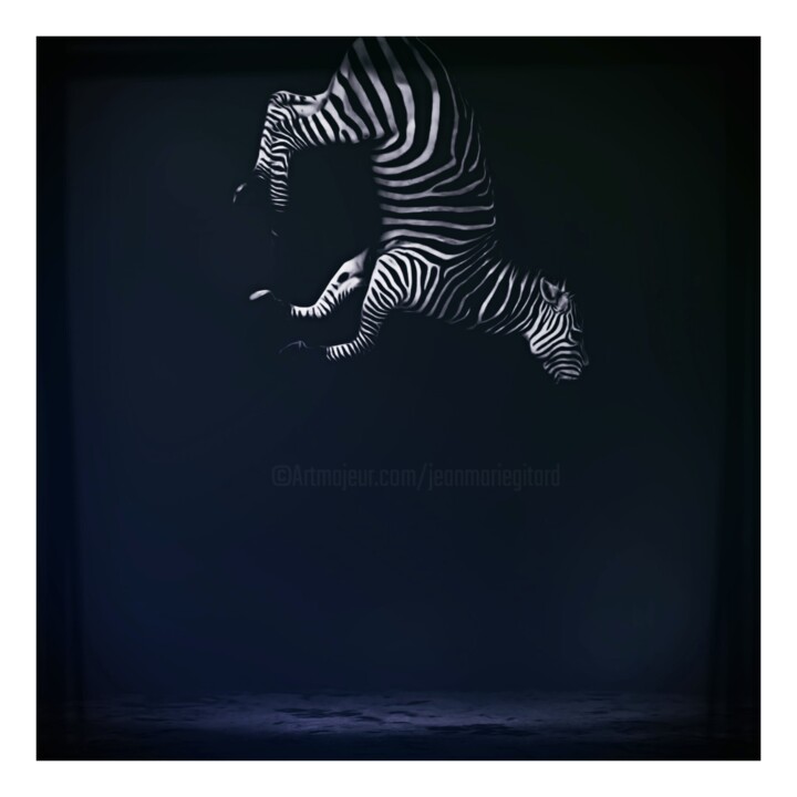 Equus Zebra Last Specimen 数字艺术, 19.7x19.7 in