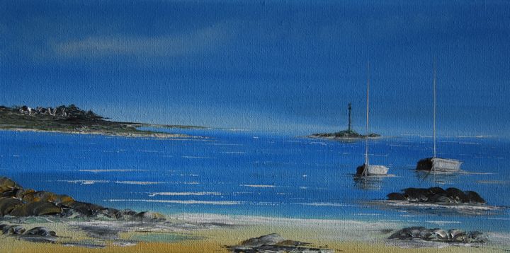 Peinture intitulée "Bretagne n° 1974" par Patrice Butel, Œuvre d'art originale, Huile