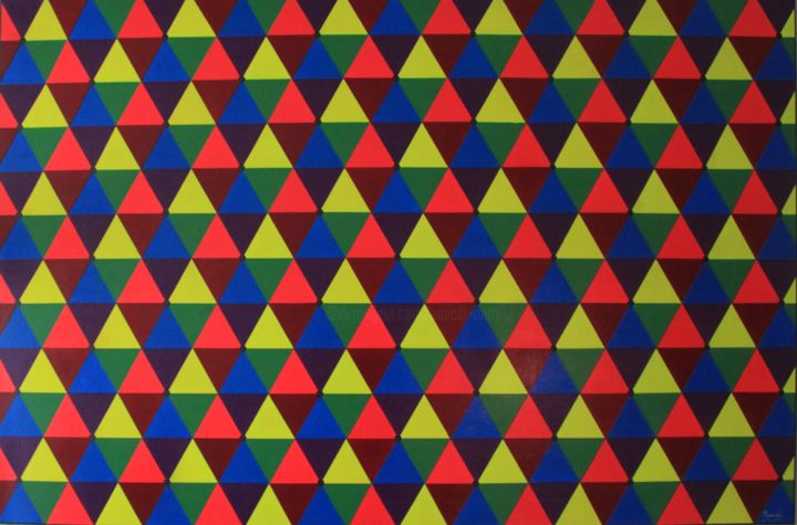 Painting titled "octogonal" by Pascal, Original Artwork, Acrylic