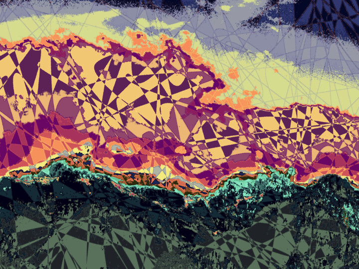 Digital Arts titled "Mostly Cloudy with…" by Ken Grzesik, Original Artwork, 2D Digital Work