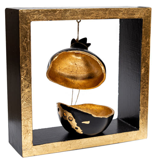 Sculptuur getiteld "Ρόδι" door Lilian Manolakaki (lm artist), Origineel Kunstwerk, Klei
