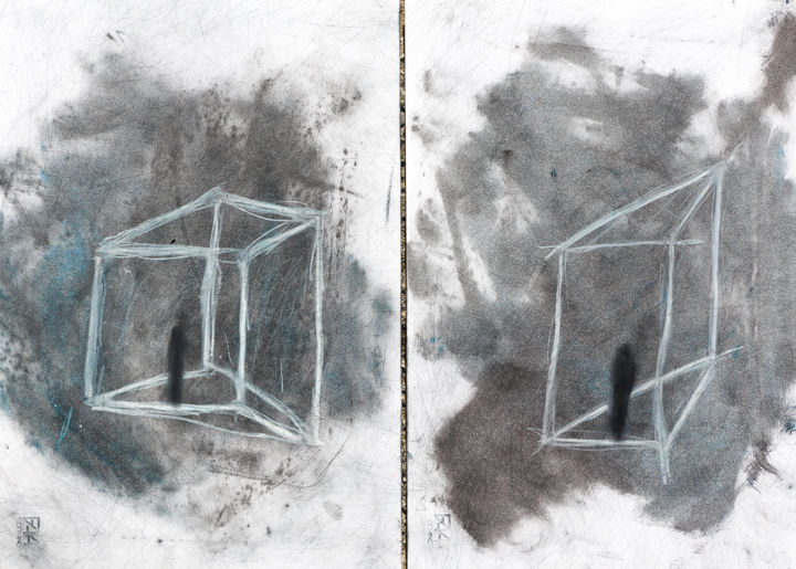 Painting titled ""No title" (diptych)" by Giulio Benatti, Original Artwork, Oil