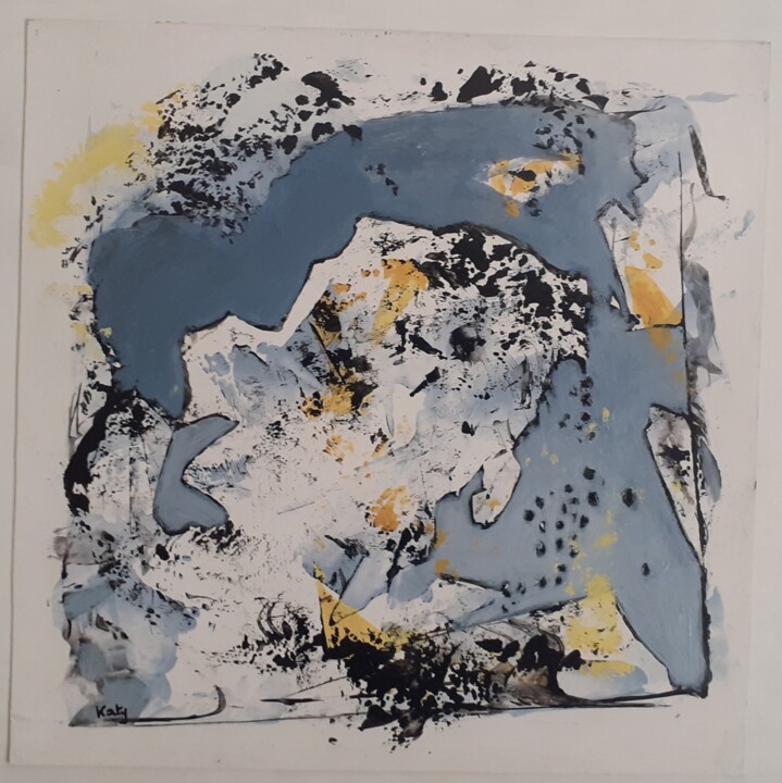 Peinture intitulée "Abstrait C1" par Catherine Dufrene (Katy), Œuvre d'art originale, Acrylique Monté sur Panneau de bois