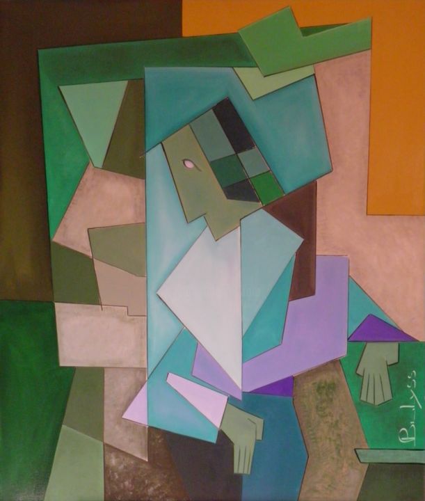 La Pause 绘画, 51.2x43.3 in