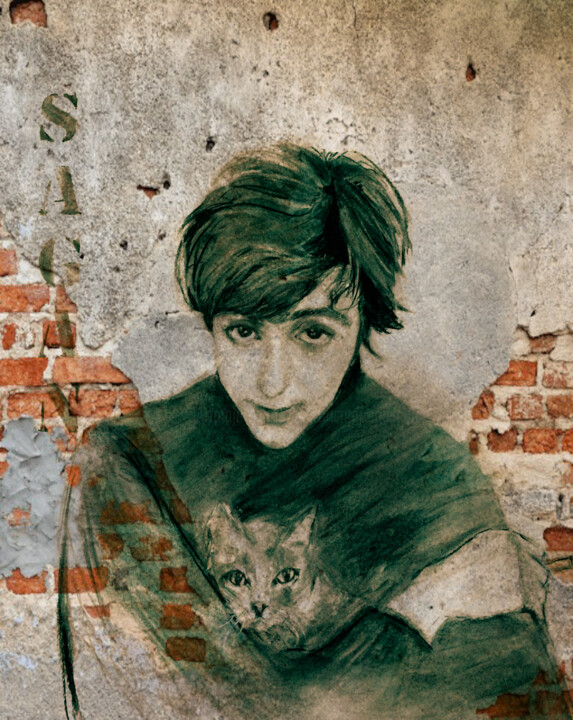 Arts numériques intitulée "Francoise Sagan" par Marie Pascale Martins, Œuvre d'art originale, Photo montage