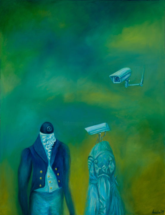 The Conversation 绘画, 34.8x26.9 in