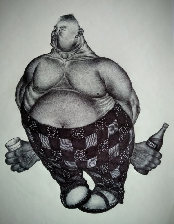 Photography titled "Secretive boozer" by Yorick, Original Artwork, Digital Photography