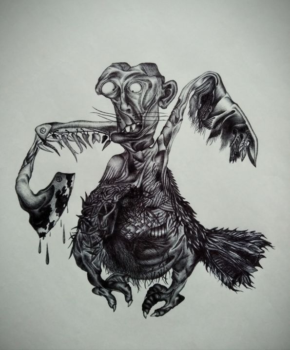Photography titled "Creature with hatch…" by Yorick, Original Artwork, Digital Photography