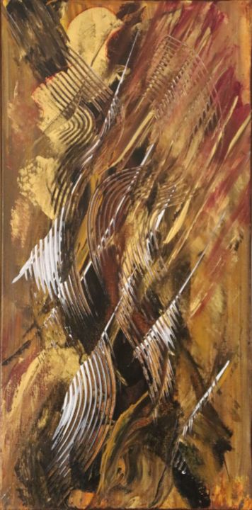 Peinture intitulée "Dans la pluie d'aut…" par Patrice Poidevin, Œuvre d'art originale, Acrylique
