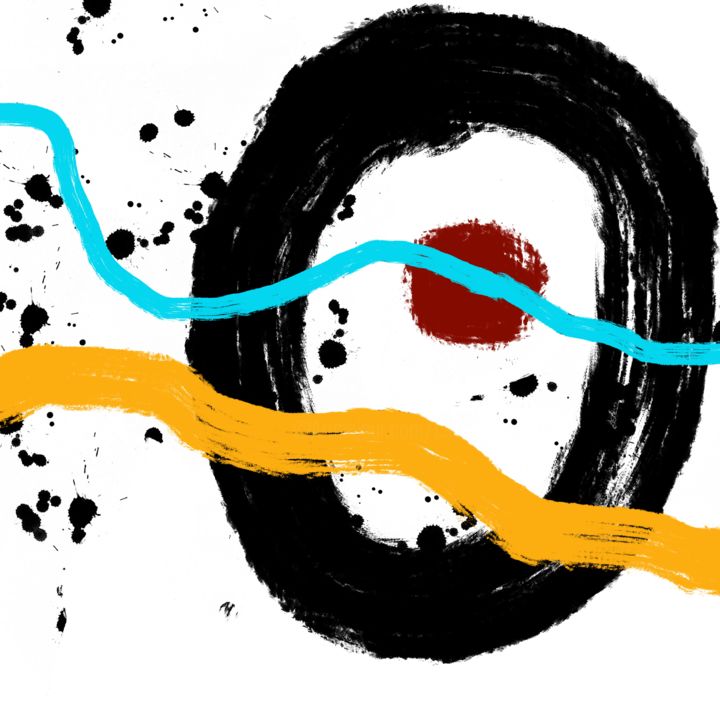 Digital Arts titled "En Dehors de la Zon…" by Cila, Original Artwork, Digital Painting