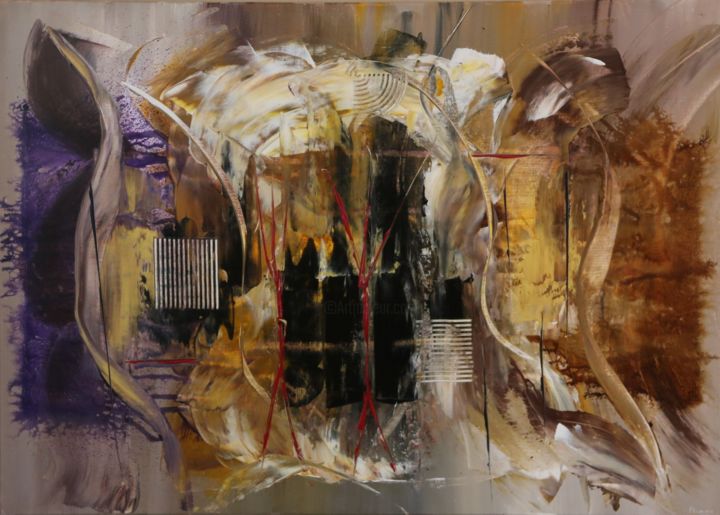 Peinture intitulée "Le sphynx" par Patrice Poidevin, Œuvre d'art originale, Acrylique