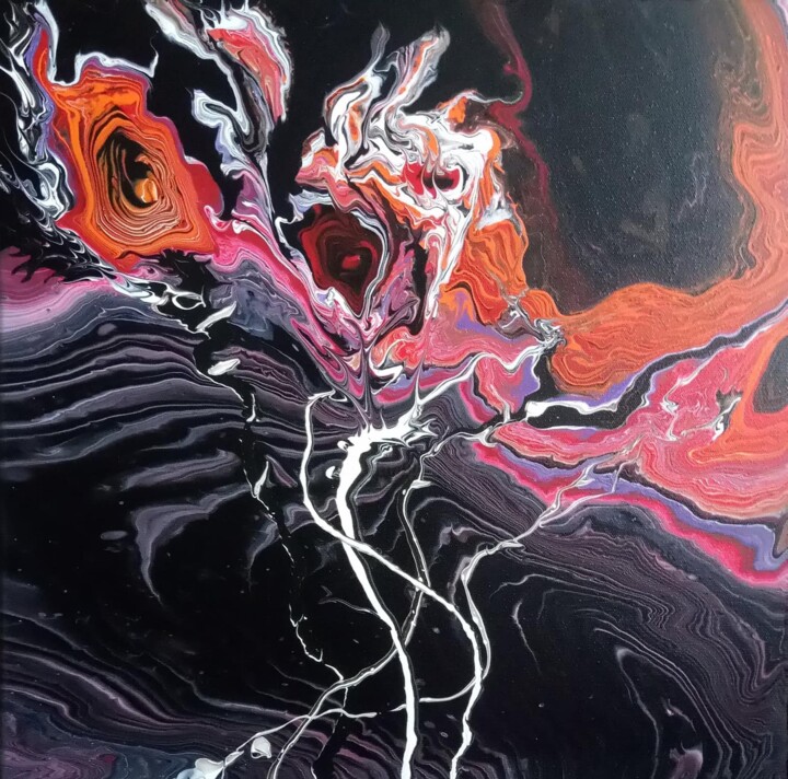 Hell garden 绘画, 17.7x17.7 in