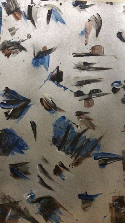 Schilderij getiteld "deep,iron,sea.." door Fırat Gümüşan (Fia), Origineel Kunstwerk, Acryl