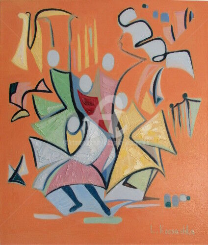 4.La danse 绘画, 18.1x15 in