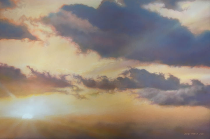 Painting titled "To pause with the s…" by David Tracey, Original Artwork, Acrylic Mounted on Wood Stretcher frame