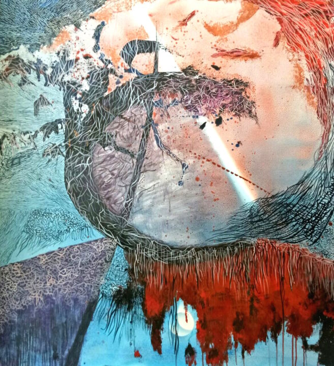 Painting titled "Power" by Atignas Art, Original Artwork, Acrylic