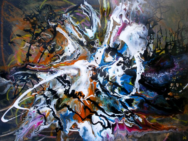 Painting titled "Ghostbusters - Abs…" by Davidian Gotis Abstraction Abstraite, Original Artwork, Acrylic