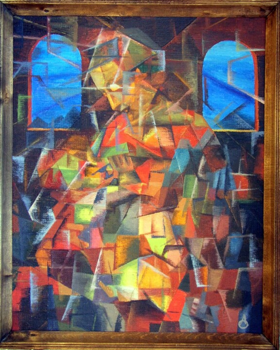 Cubomadona 绘画, 19.7x15.8 in