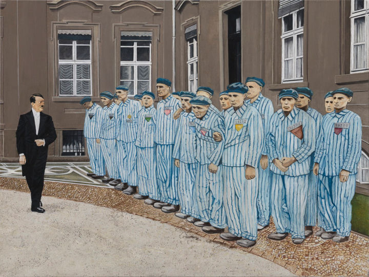 Peinture intitulée "Greeting to Inmates" par Pasquale Pacelli, Œuvre d'art originale, Acrylique