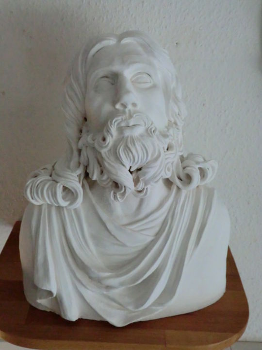 Salvator Mundi 雕塑, 16.5x13 in