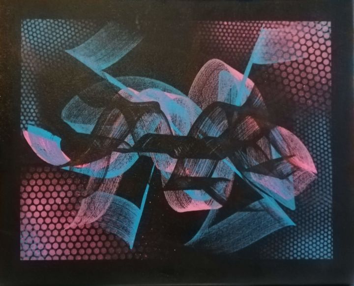 Peinture intitulée "Black & Write" par Trä Abstract Painting, Œuvre d'art originale, Acrylique