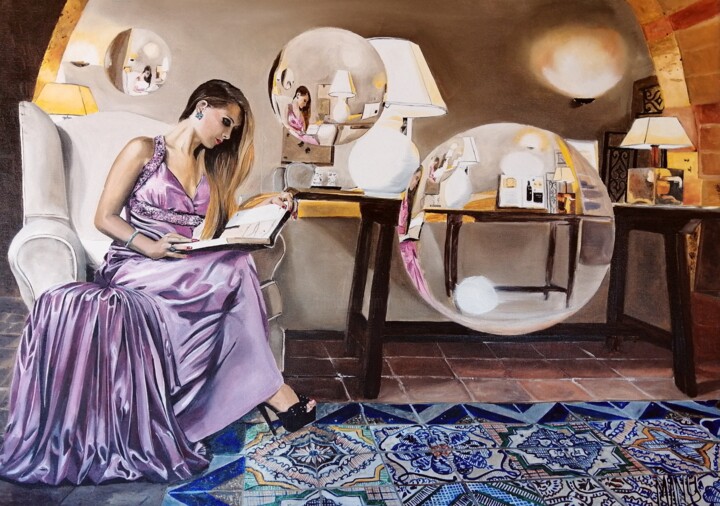 Peinture intitulée "POESIA poesie" par Manu Surreabulliste, Œuvre d'art originale, Huile Monté sur Châssis en bois
