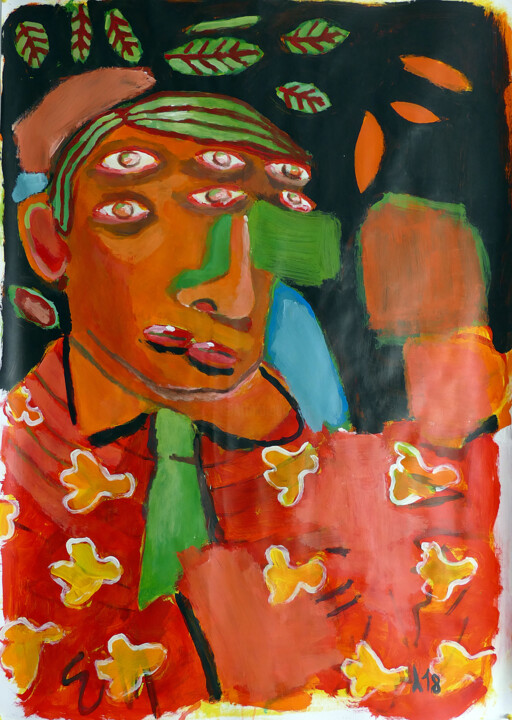 Man 图画, 41.3x29.5 in