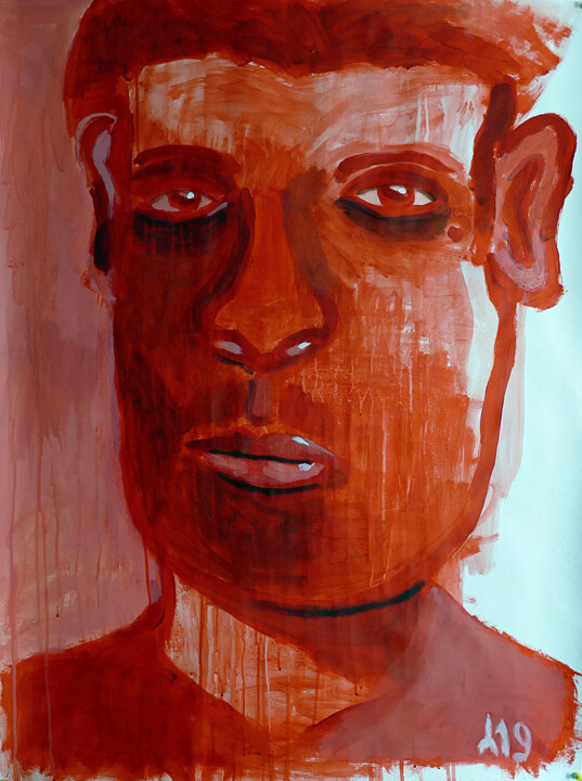 Portrait rouge 图画, 41.3x29.5 in