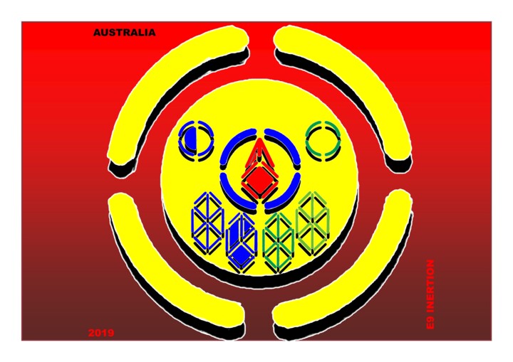 数字艺术 标题为“AUSTRALIA is burning” 由Etienne Frouin (E9 Inertion), 原创艺术品, 2D数字工作