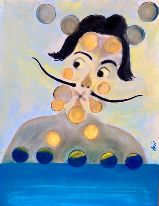 图画 标题为“Dali aux sphères” 由Vincent Arin, 原创艺术品, 粉彩