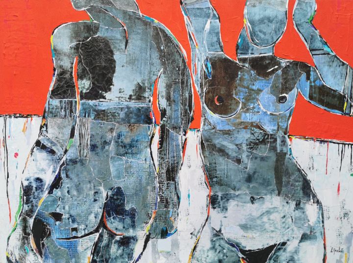 Pintura intitulada "INTEGRITY" por Robert Andler Lipski, Obras de arte originais, Colagens Montado em Painel de madeira