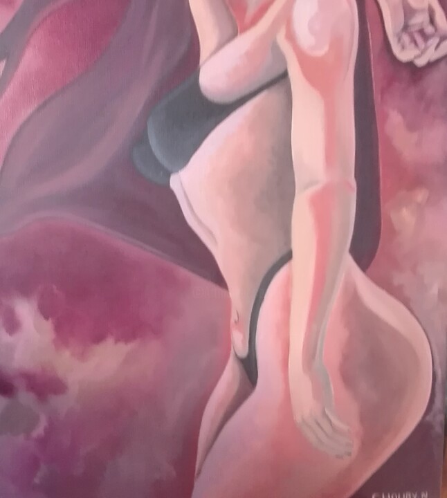 Brésilienne 绘画, 31.9x25.6 in