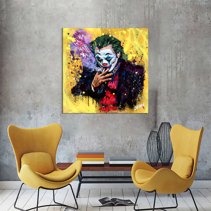 Black&Golden Painting”-Joker with metal framed – YIFANZHANG