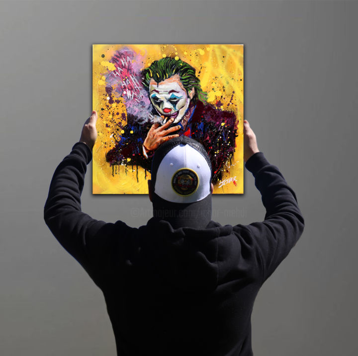Black&Golden Painting”-Joker with metal framed – YIFANZHANG