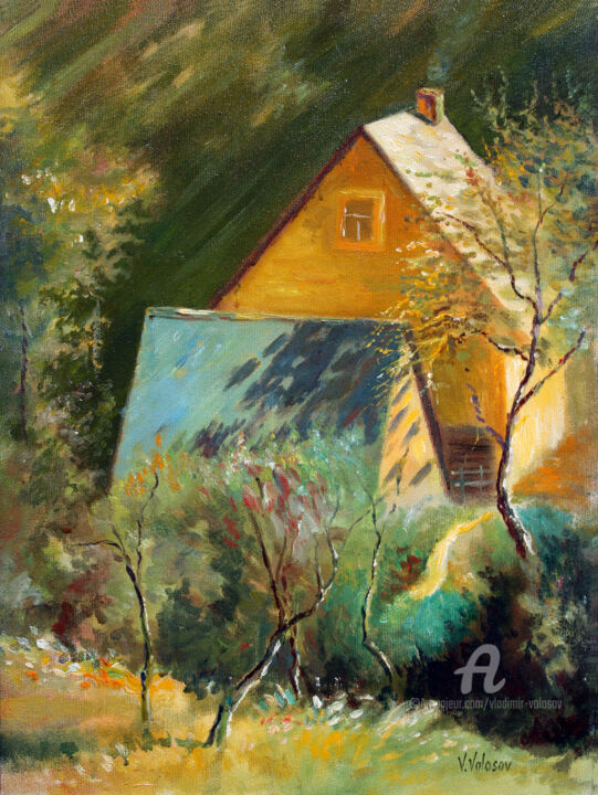 Pintura titulada "Midday heat. Полуде…" por Vladimir Volosov, Obra de arte original, Oleo Montado en Bastidor de camilla de…