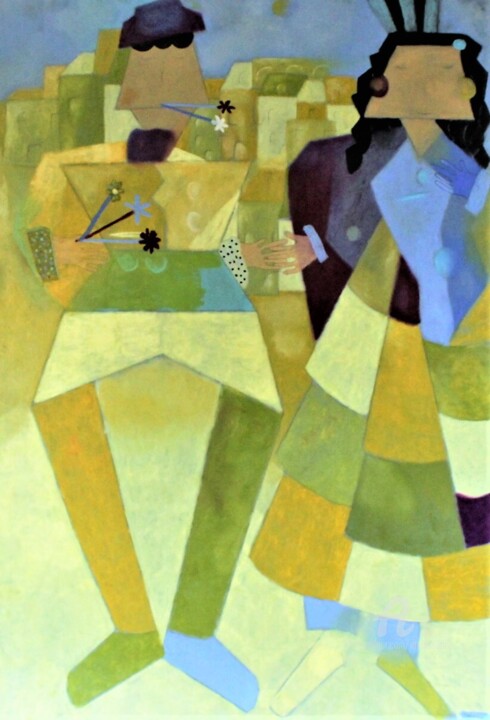 Petits Amoureux Cubistes aux cinq fleurs