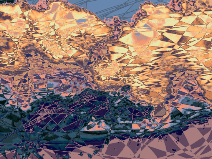 Digital Arts titled "Mostly Cloudy with…" by Ken Grzesik, Original Artwork, 2D Digital Work